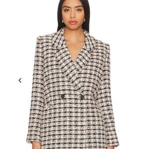 ANINE BING DIANA BLAZER IN APRICOT TWEED SIZE XS